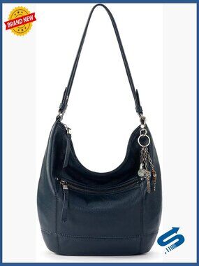 Large Leather Hobo Bag with Zipper Pockets, Premium Everyday Handbag